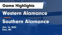 Western Alamance  vs Southern Alamance  Game Highlights - Oct. 16, 2023