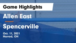 Allen East  vs Spencerville  Game Highlights - Oct. 11, 2021