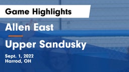 Allen East  vs Upper Sandusky  Game Highlights - Sept. 1, 2022