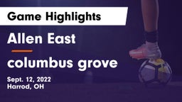 Allen East  vs columbus grove Game Highlights - Sept. 12, 2022