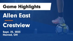 Allen East  vs Crestview  Game Highlights - Sept. 25, 2023