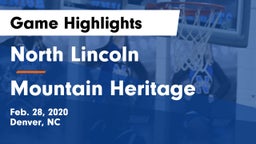 North Lincoln  vs Mountain Heritage  Game Highlights - Feb. 28, 2020