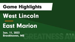 West Lincoln  vs East Marion  Game Highlights - Jan. 11, 2022