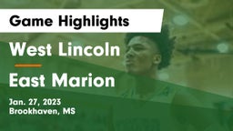 West Lincoln  vs East Marion  Game Highlights - Jan. 27, 2023
