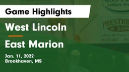 West Lincoln  vs East Marion  Game Highlights - Jan. 11, 2022