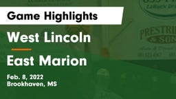 West Lincoln  vs East Marion  Game Highlights - Feb. 8, 2022