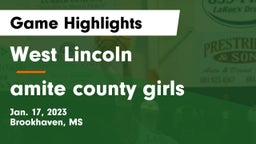 West Lincoln  vs amite county  girls Game Highlights - Jan. 17, 2023