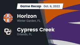 Recap: Horizon  vs. Cypress Creek  2022