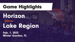 Horizon  vs Lake Region  Game Highlights - Feb. 1, 2023