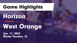 Horizon  vs West Orange  Game Highlights - Jan. 11, 2024