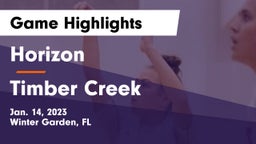 Horizon  vs Timber Creek  Game Highlights - Jan. 14, 2023
