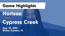 Horizon  vs Cypress Creek Game Highlights - Aug. 25, 2022