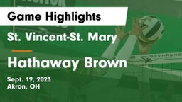 St. Vincent-St. Mary  vs Hathaway Brown  Game Highlights - Sept. 19, 2023