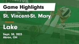 St. Vincent-St. Mary  vs Lake Game Highlights - Sept. 30, 2023
