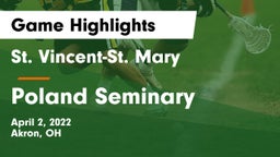 St. Vincent-St. Mary  vs Poland Seminary  Game Highlights - April 2, 2022