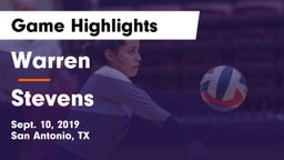 Warren  vs Stevens  Game Highlights - Sept. 10, 2019