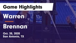 Warren  vs Brennan  Game Highlights - Oct. 20, 2020