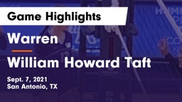 Warren  vs William Howard Taft  Game Highlights - Sept. 7, 2021