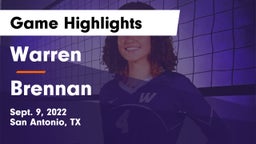 Warren  vs Brennan  Game Highlights - Sept. 9, 2022