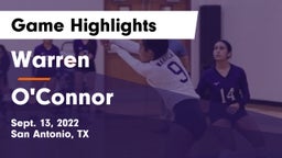 Warren  vs O'Connor  Game Highlights - Sept. 13, 2022