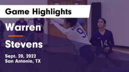 Warren  vs Stevens  Game Highlights - Sept. 20, 2022