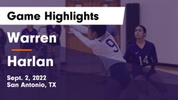 Warren  vs Harlan  Game Highlights - Sept. 2, 2022
