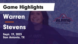 Warren  vs Stevens  Game Highlights - Sept. 19, 2023