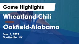 Wheatland-Chili vs Oakfield-Alabama  Game Highlights - Jan. 5, 2024