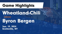 Wheatland-Chili vs Byron Bergen Game Highlights - Jan. 19, 2024