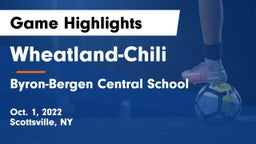Wheatland-Chili vs Byron-Bergen Central School Game Highlights - Oct. 1, 2022