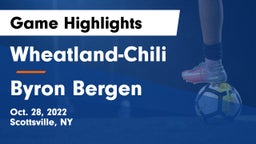 Wheatland-Chili vs Byron Bergen  Game Highlights - Oct. 28, 2022