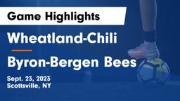 Wheatland-Chili vs Byron-Bergen Bees Game Highlights - Sept. 23, 2023