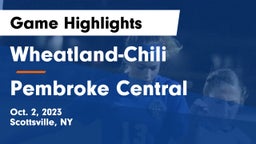 Wheatland-Chili vs Pembroke Central  Game Highlights - Oct. 2, 2023