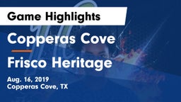 Copperas Cove  vs Frisco Heritage  Game Highlights - Aug. 16, 2019