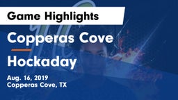 Copperas Cove  vs Hockaday Game Highlights - Aug. 16, 2019