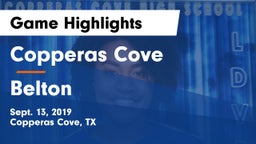 Copperas Cove  vs Belton  Game Highlights - Sept. 13, 2019