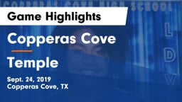 Copperas Cove  vs Temple  Game Highlights - Sept. 24, 2019