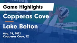 Copperas Cove  vs Lake Belton   Game Highlights - Aug. 31, 2022