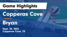 Copperas Cove  vs Bryan  Game Highlights - Sept. 30, 2022