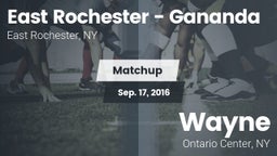Matchup: East Rochester High vs. Wayne  2016