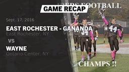 Recap: East Rochester - Gananda vs. Wayne  2016