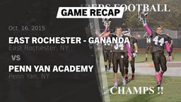 Recap: East Rochester - Gananda vs. Penn Yan Academy  2015