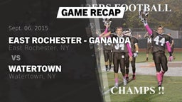 Recap: East Rochester - Gananda vs. Watertown  2015