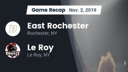 Recap: East Rochester vs. Le Roy  2019