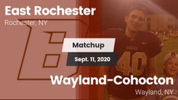 Matchup: East Rochester High vs. Wayland-Cohocton  2020