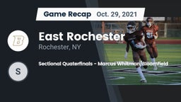 Recap: East Rochester vs. Sectional Quaterfinals - Marcus Whitman/Bloomfield 2021