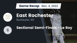 Recap: East Rochester vs. Sectional Semi-Finals - Le Roy 2022