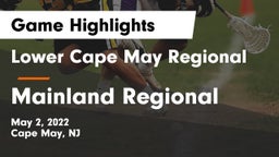 Lower Cape May Regional  vs Mainland Regional  Game Highlights - May 2, 2022