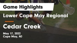 Lower Cape May Regional  vs Cedar Creek  Game Highlights - May 17, 2022
