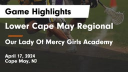 Lower Cape May Regional  vs Our Lady Of Mercy Girls Academy Game Highlights - April 17, 2024